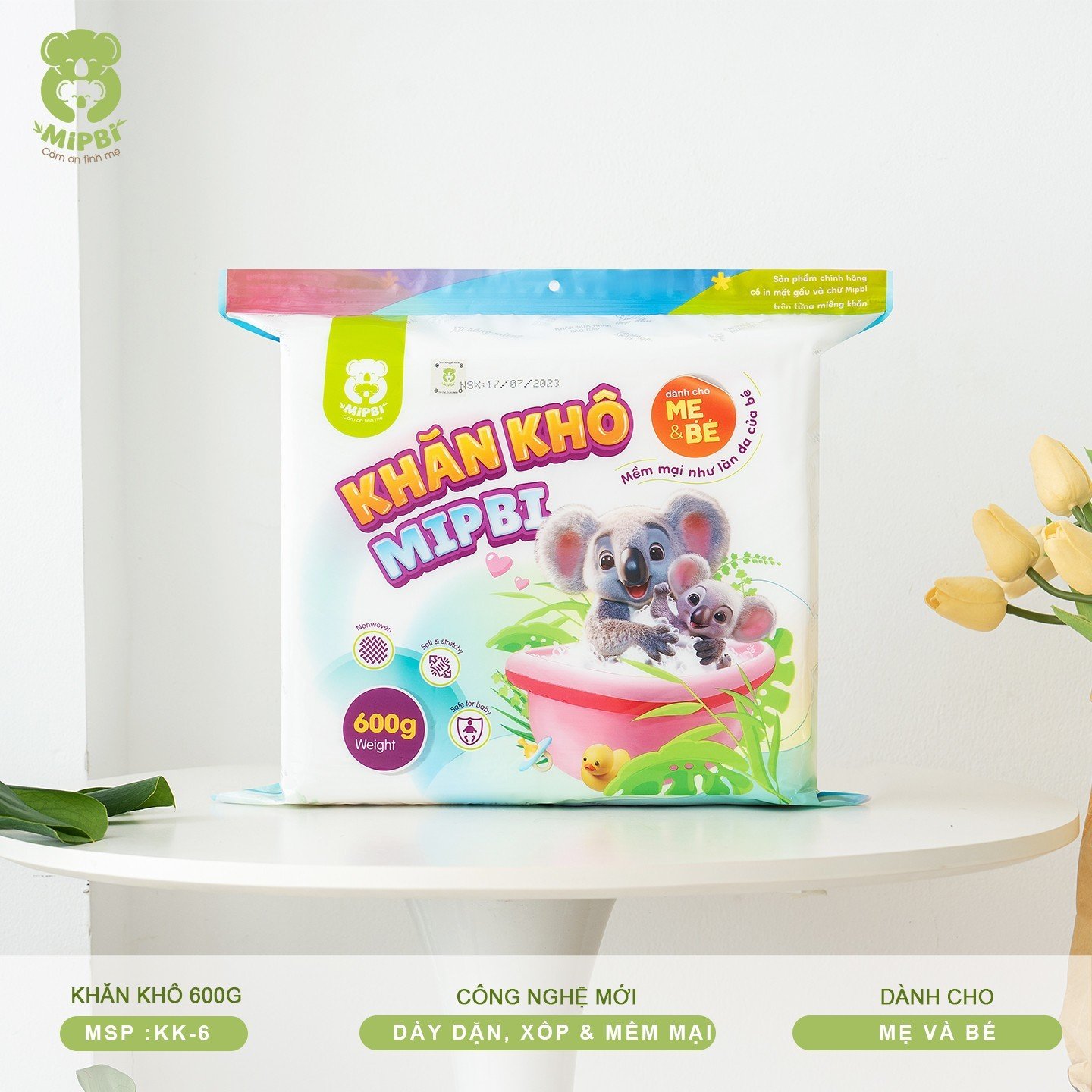 KHĂN KHÔ MIPBI 600G