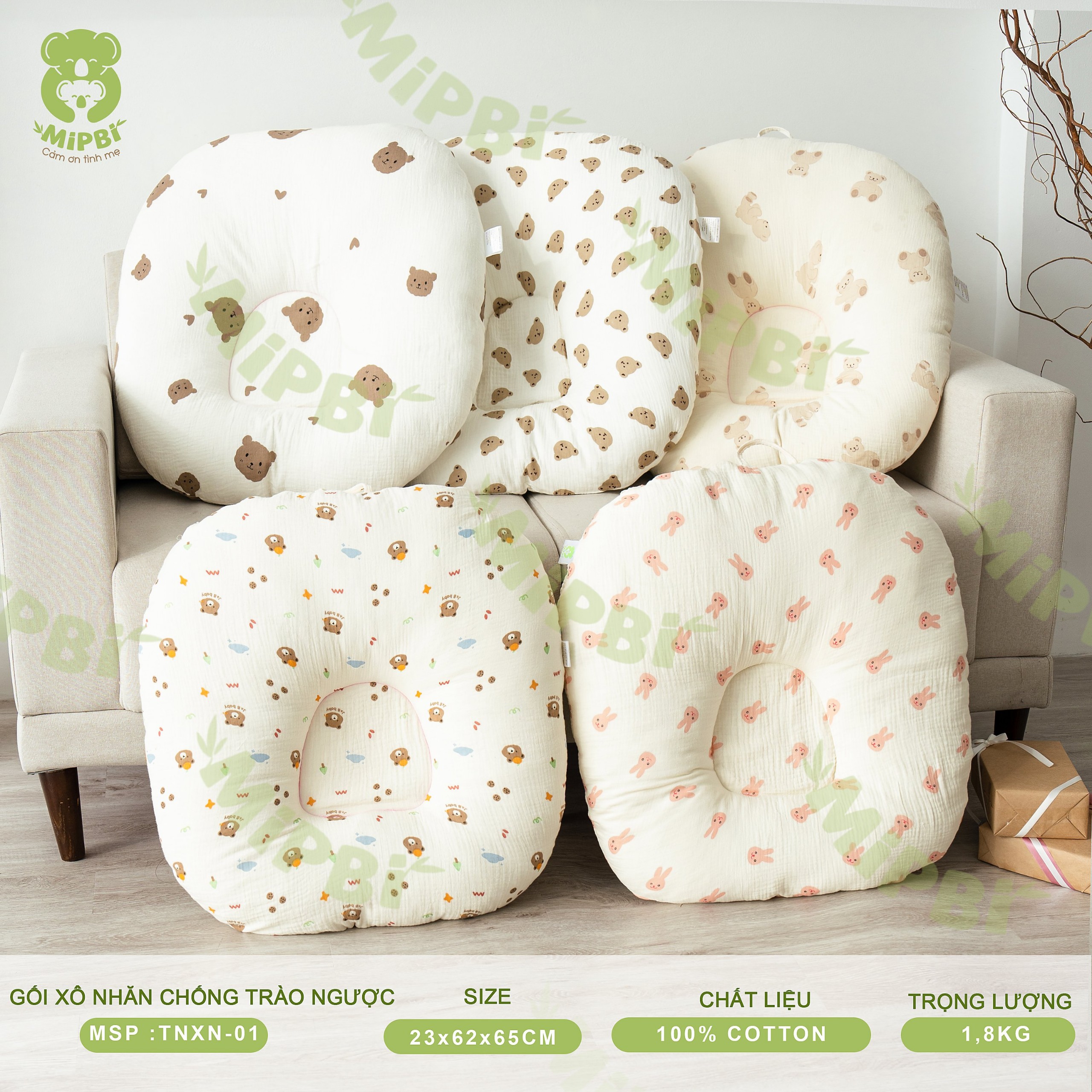 Gối Xô Nhăn Chống Trào Ngược - Version 1