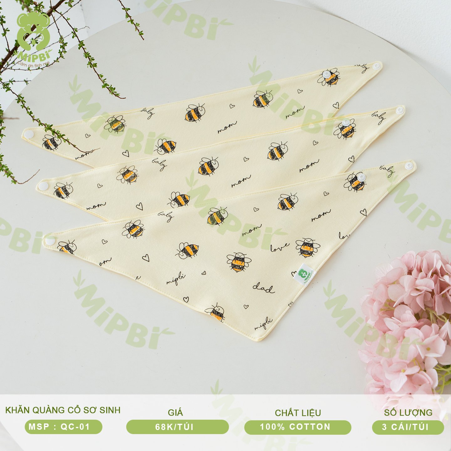 KHĂN QUÀNG CỔ SƠ SINH