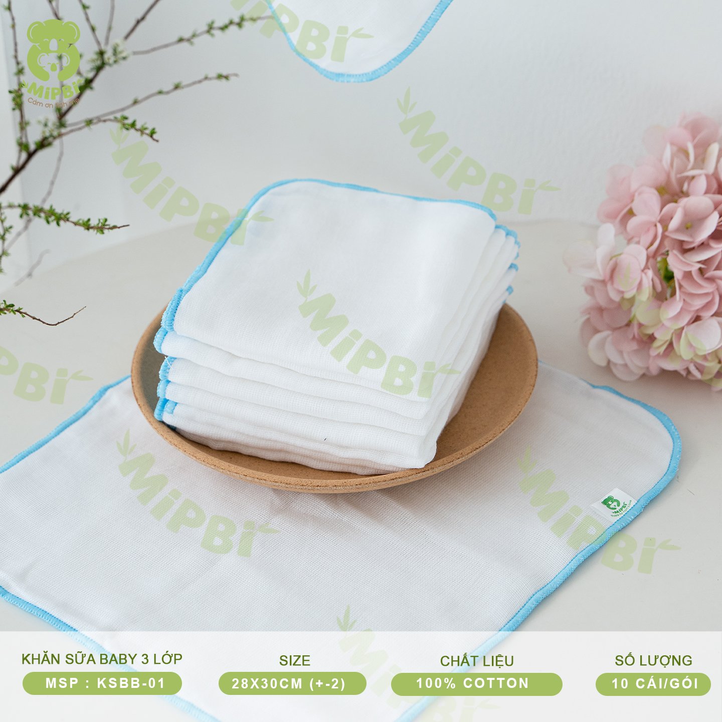 Khăn Sữa BABY 3 Lớp