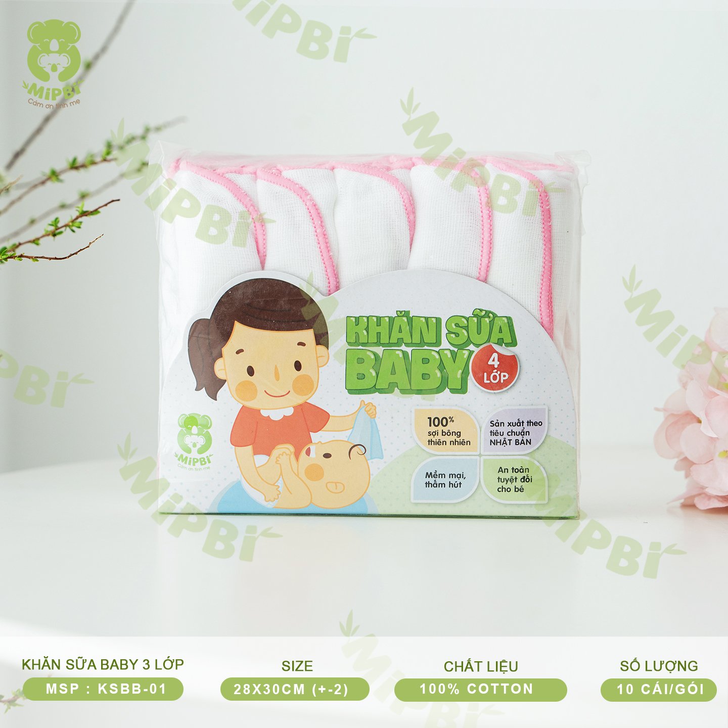 Khăn Sữa BABY 3 Lớp