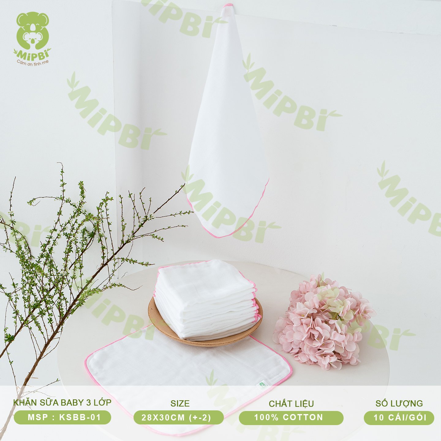 Khăn Sữa BABY 3 Lớp