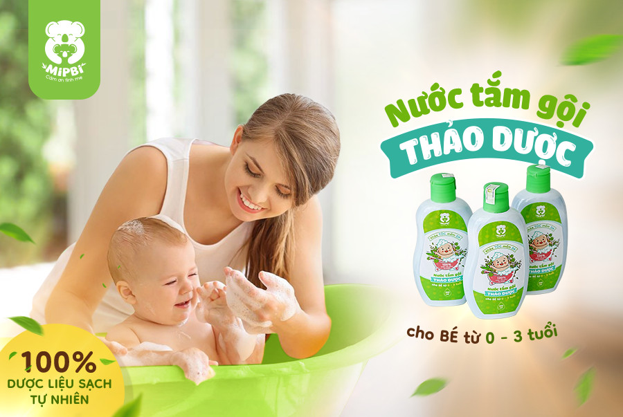NƯỚC TẮM GỘI THẢO DƯỢC CHO BÉ