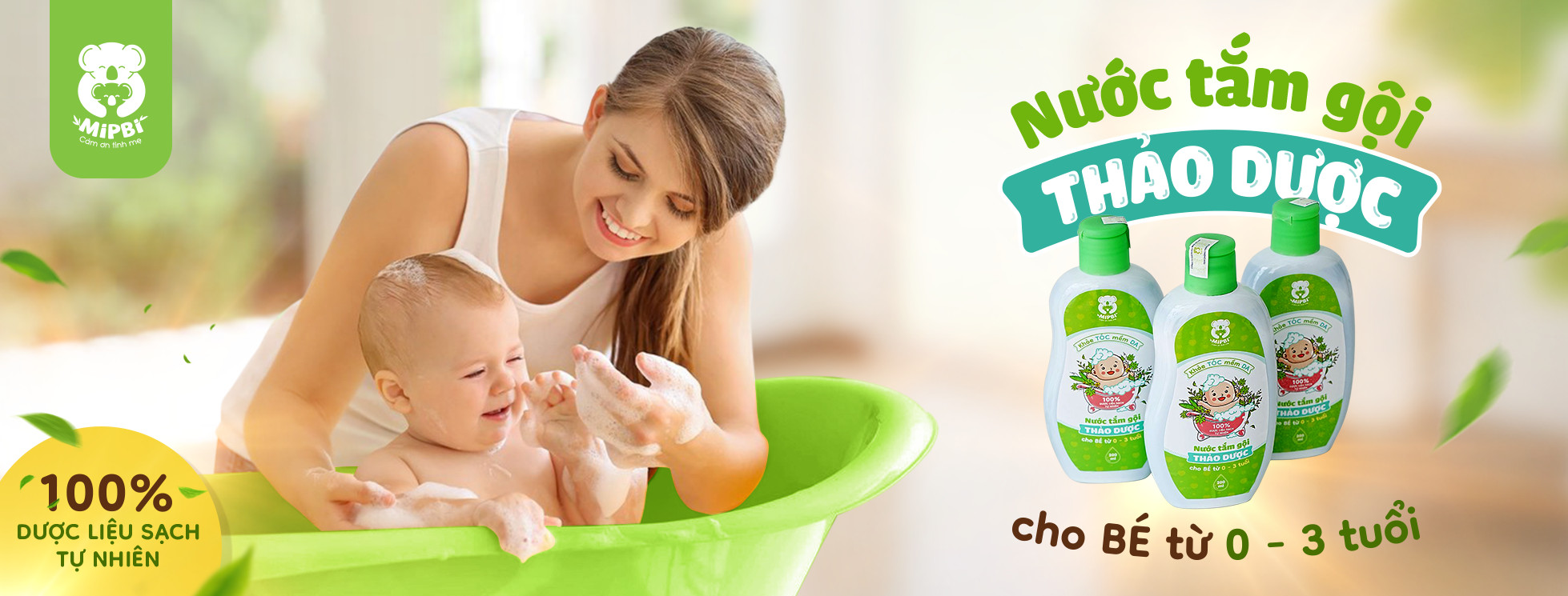 NƯỚC TẮM GỘI THẢO DƯỢC CHO BÉ