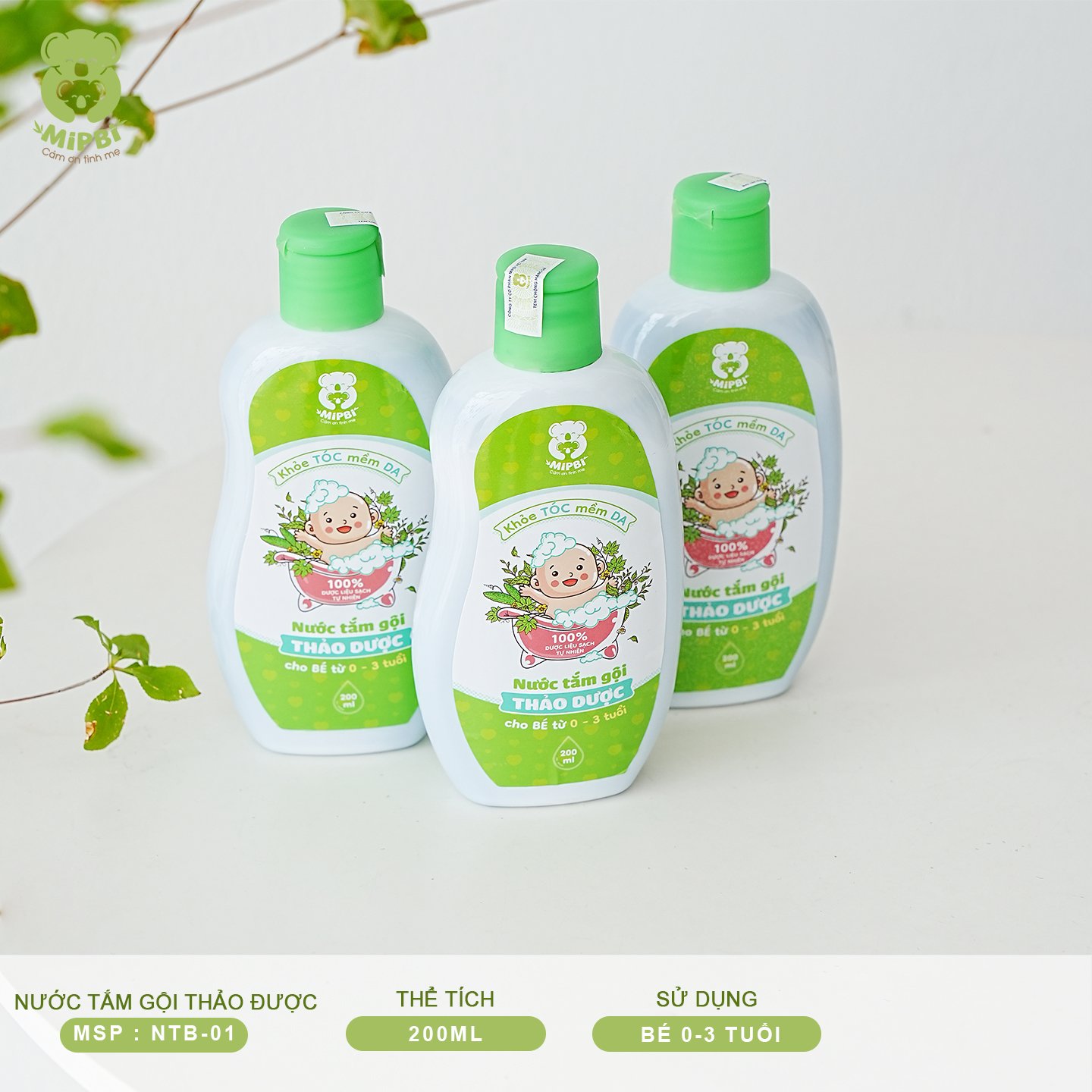 NƯỚC TẮM GỘI THẢO DƯỢC CHO BÉ