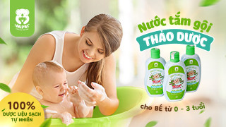 NƯỚC TẮM GỘI THẢO DƯỢC CHO BÉ