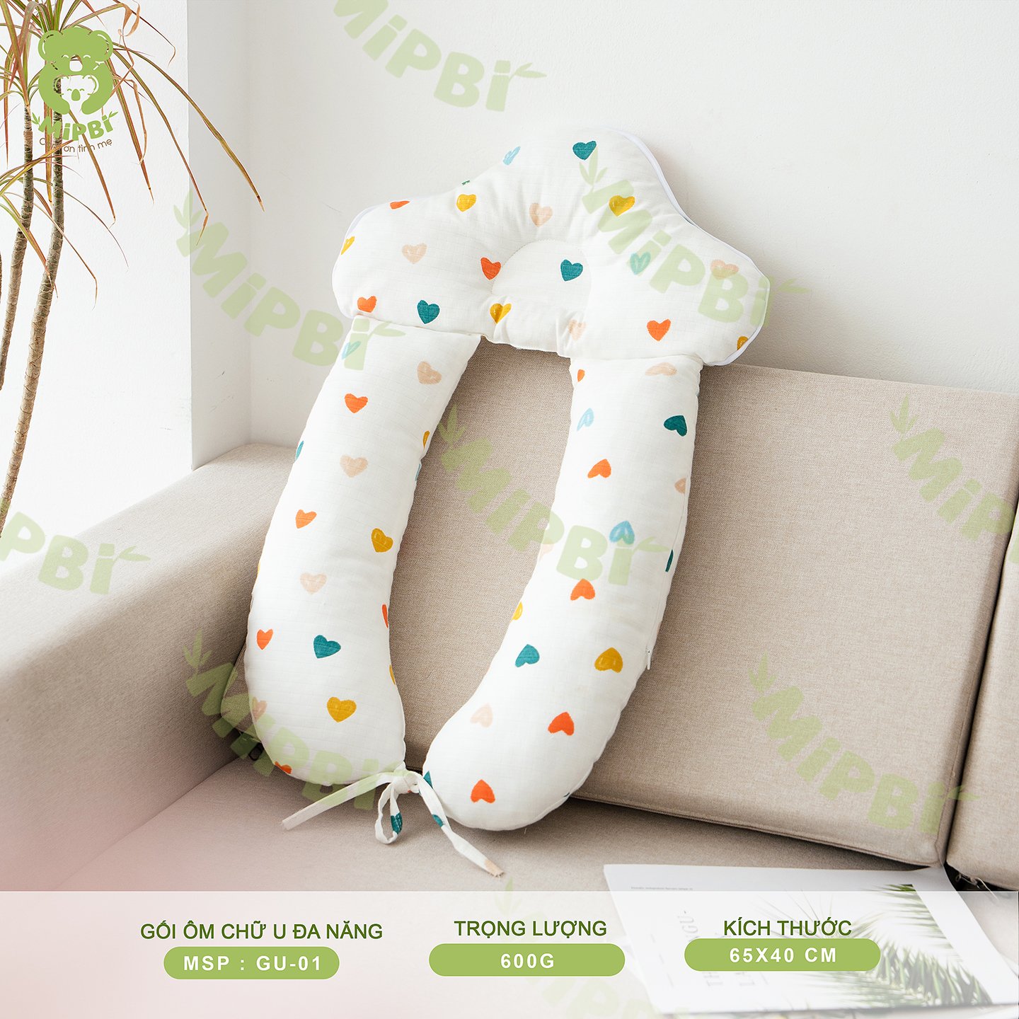 Gối ôm Chữ U Đa Năng