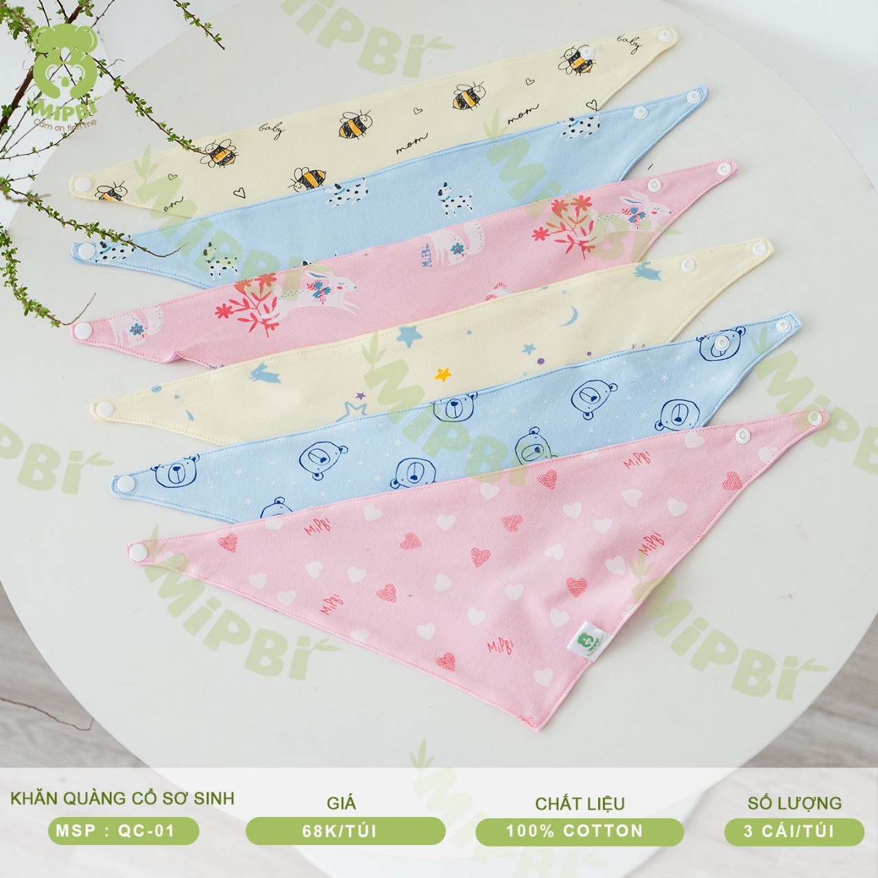 KHĂN QUÀNG CỔ SƠ SINH