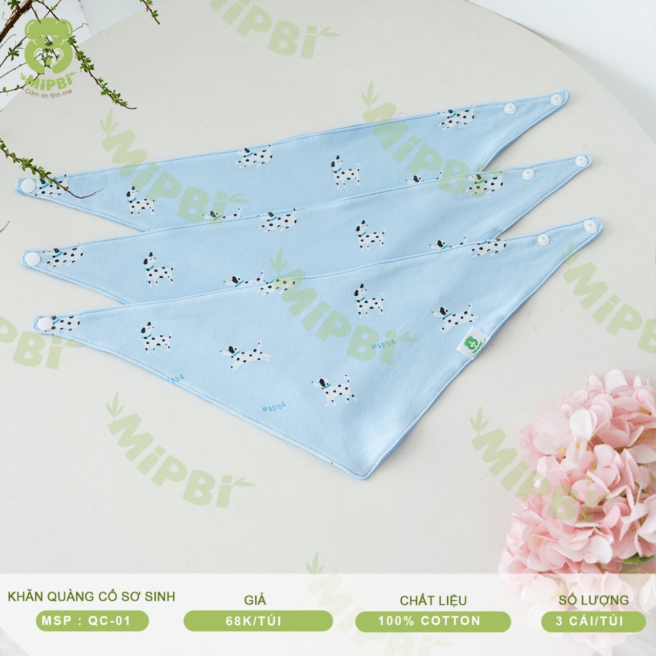 KHĂN QUÀNG CỔ SƠ SINH