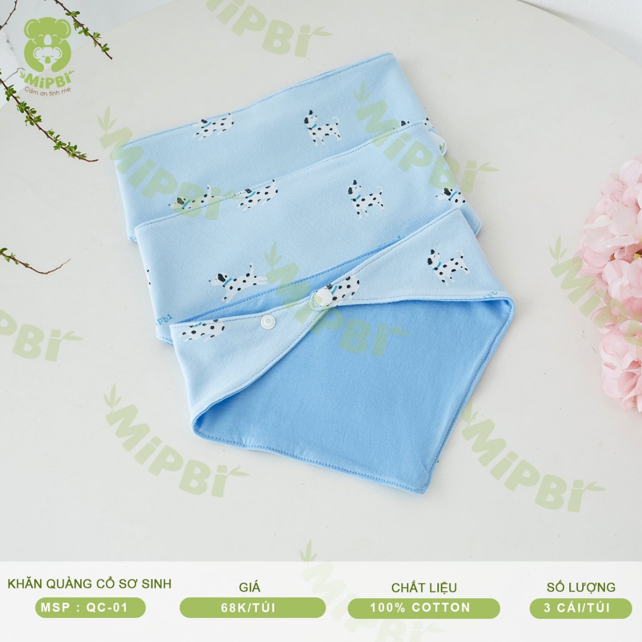 KHĂN QUÀNG CỔ SƠ SINH