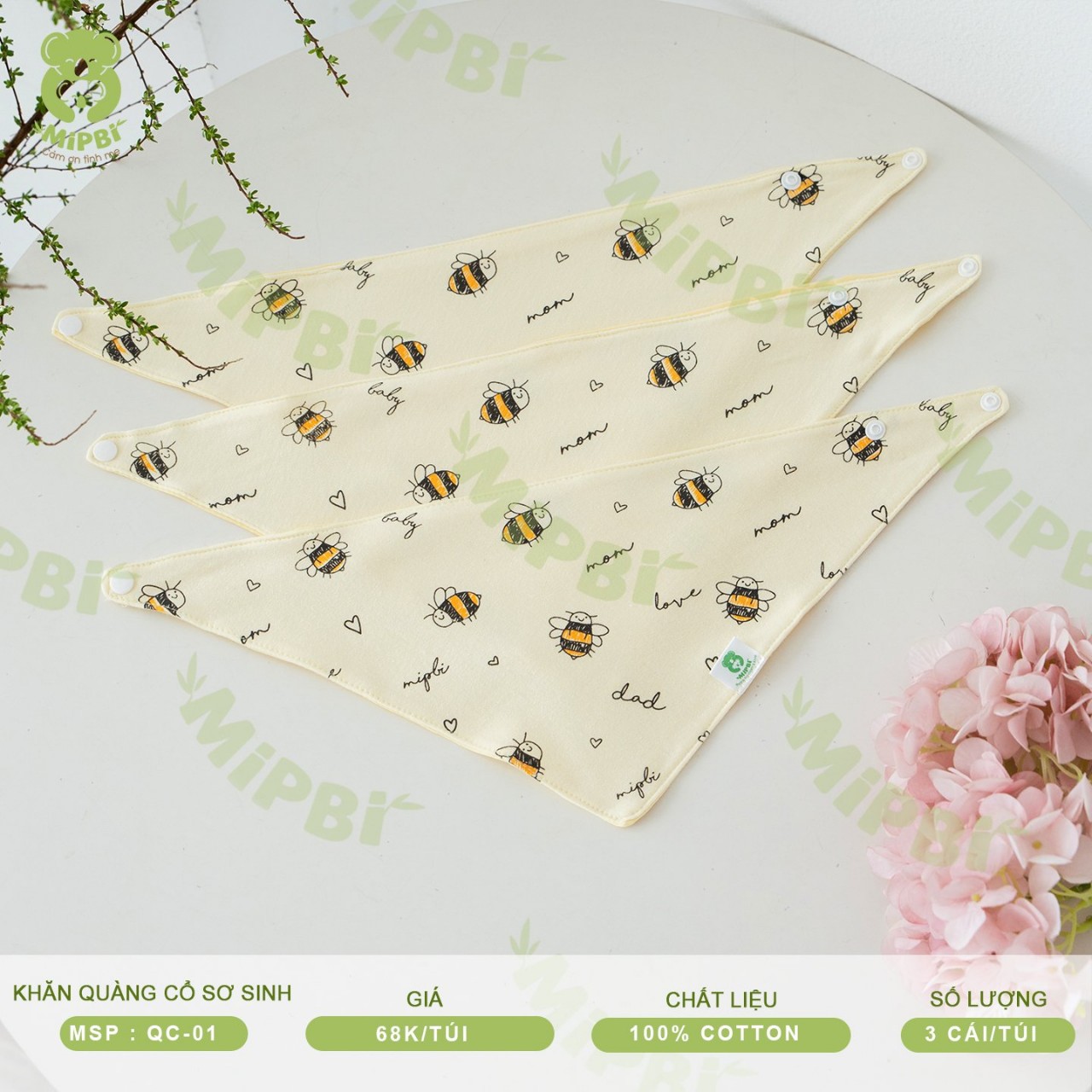 KHĂN QUÀNG CỔ SƠ SINH