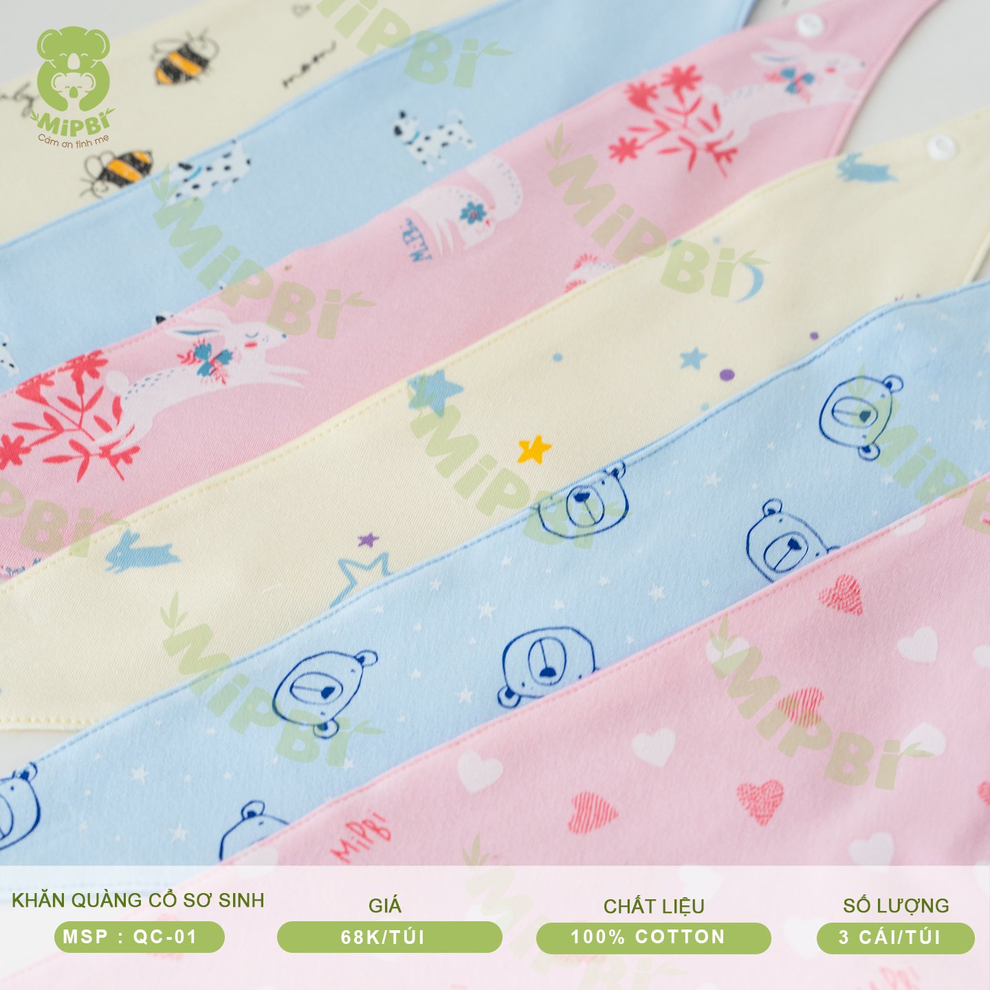 KHĂN QUÀNG CỔ SƠ SINH