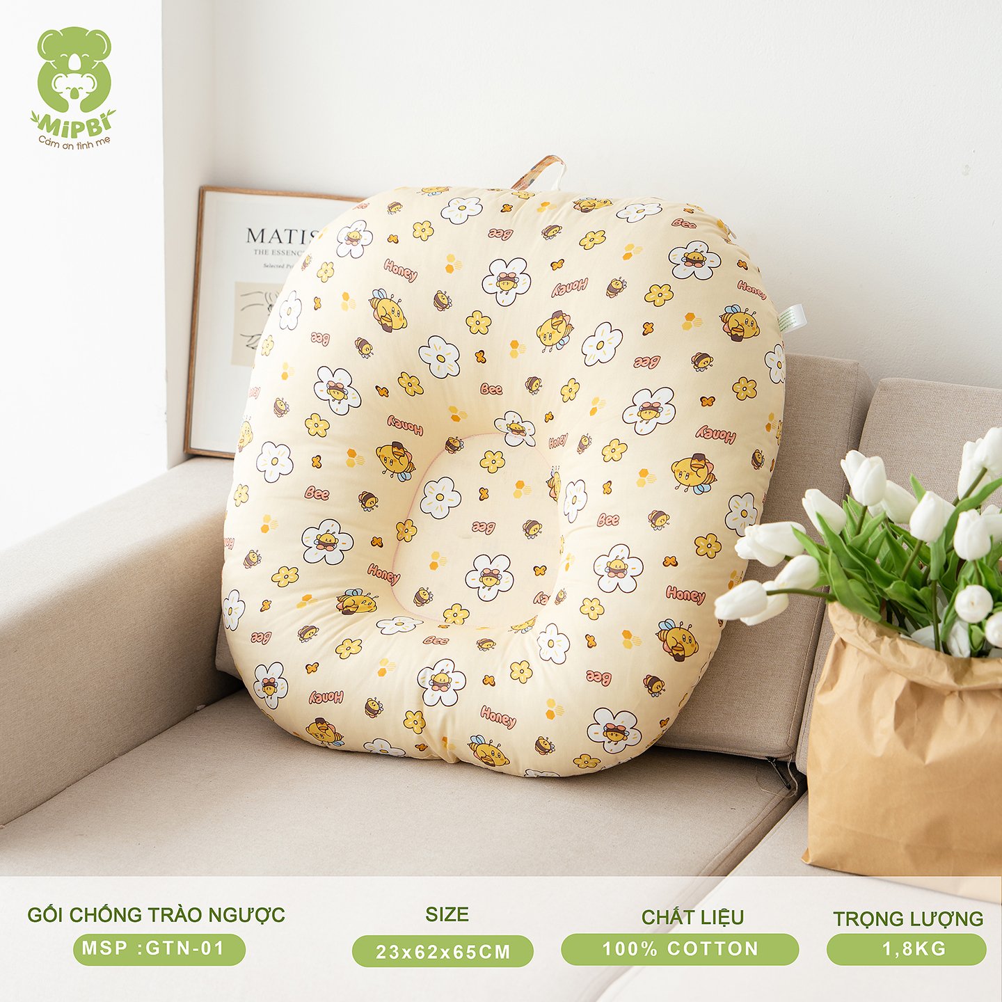 Gối Xô Nhăn Chống Trào Ngược - Version 2