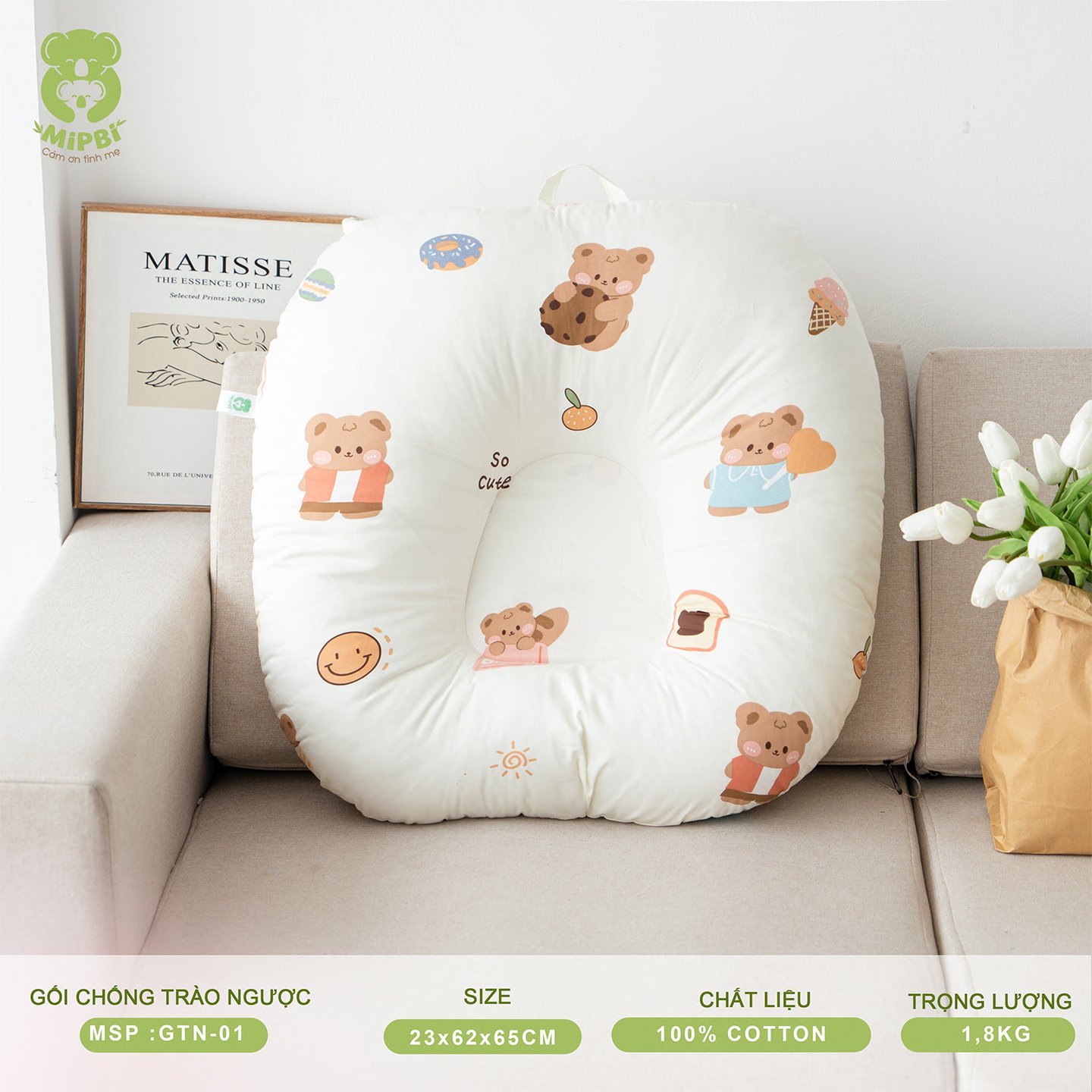 Gối Xô Nhăn Chống Trào Ngược - Version 2