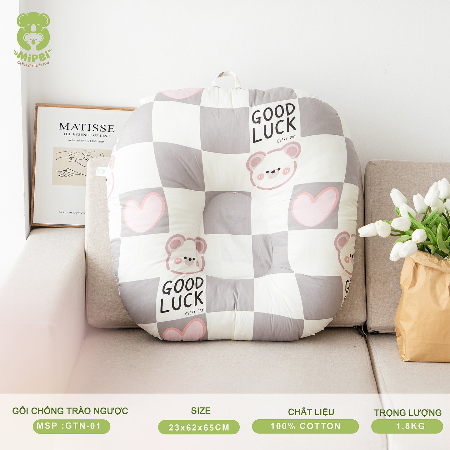 Gối Xô Nhăn Chống Trào Ngược - Version 2