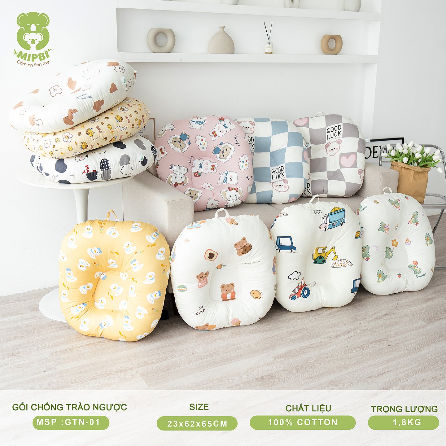 Gối Xô Nhăn Chống Trào Ngược - Version 2