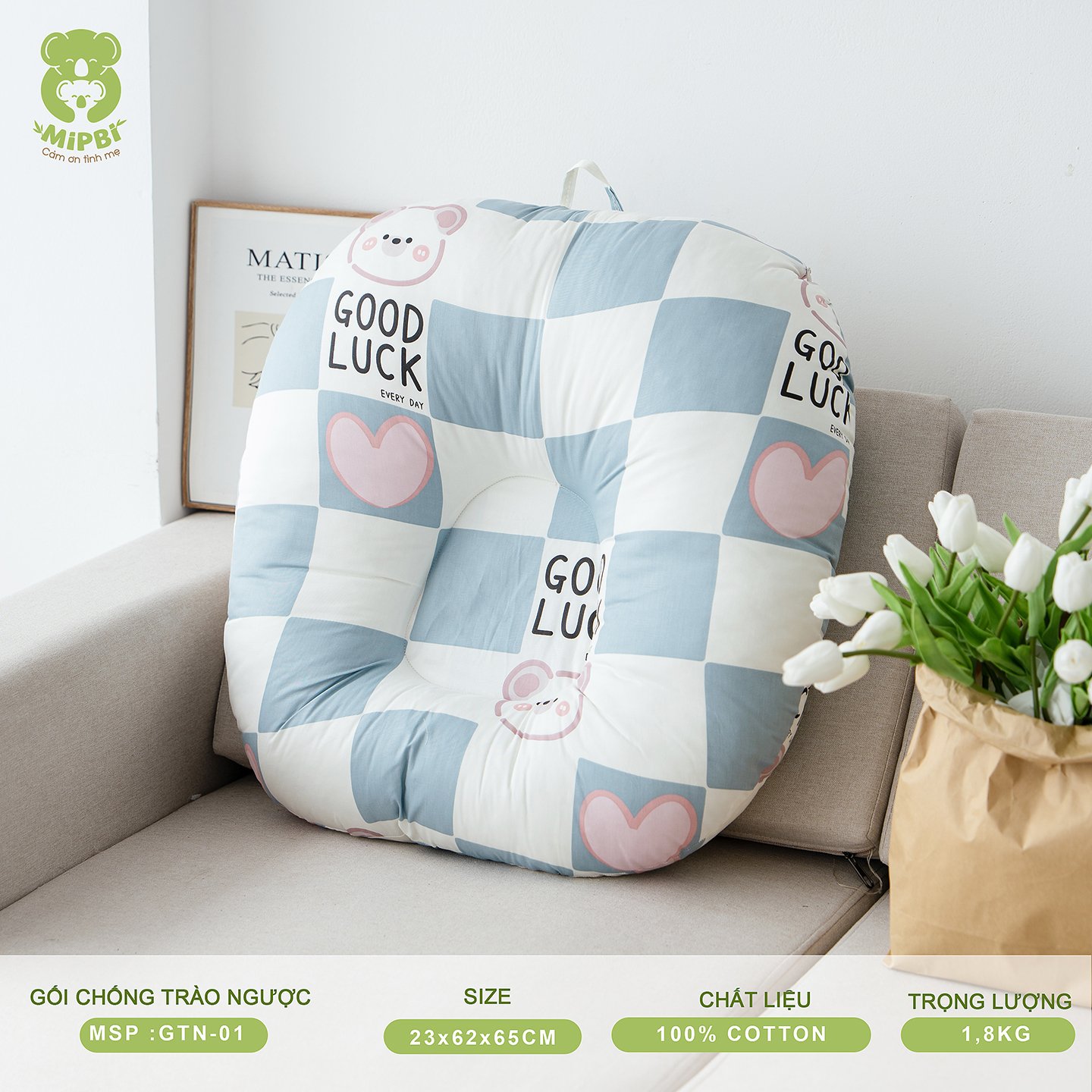 Gối Xô Nhăn Chống Trào Ngược - Version 2