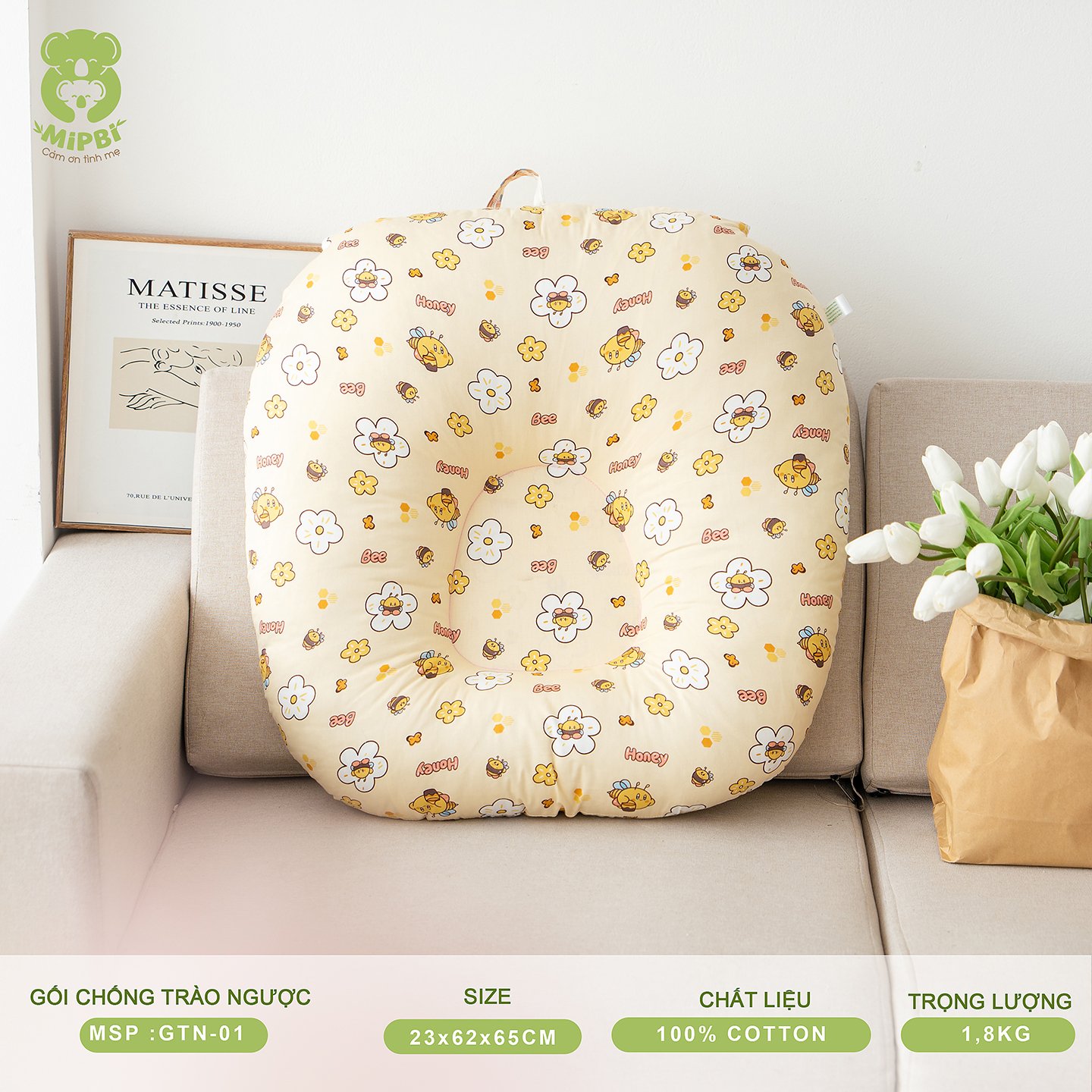 Gối Xô Nhăn Chống Trào Ngược - Version 2