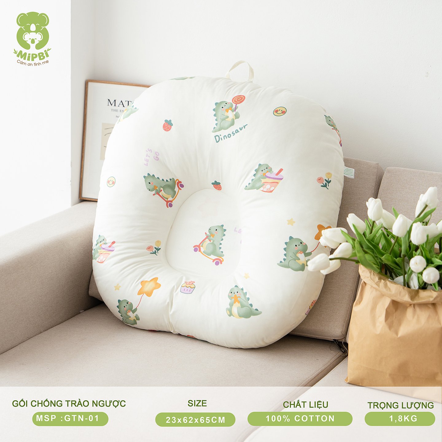 Gối Xô Nhăn Chống Trào Ngược - Version 2