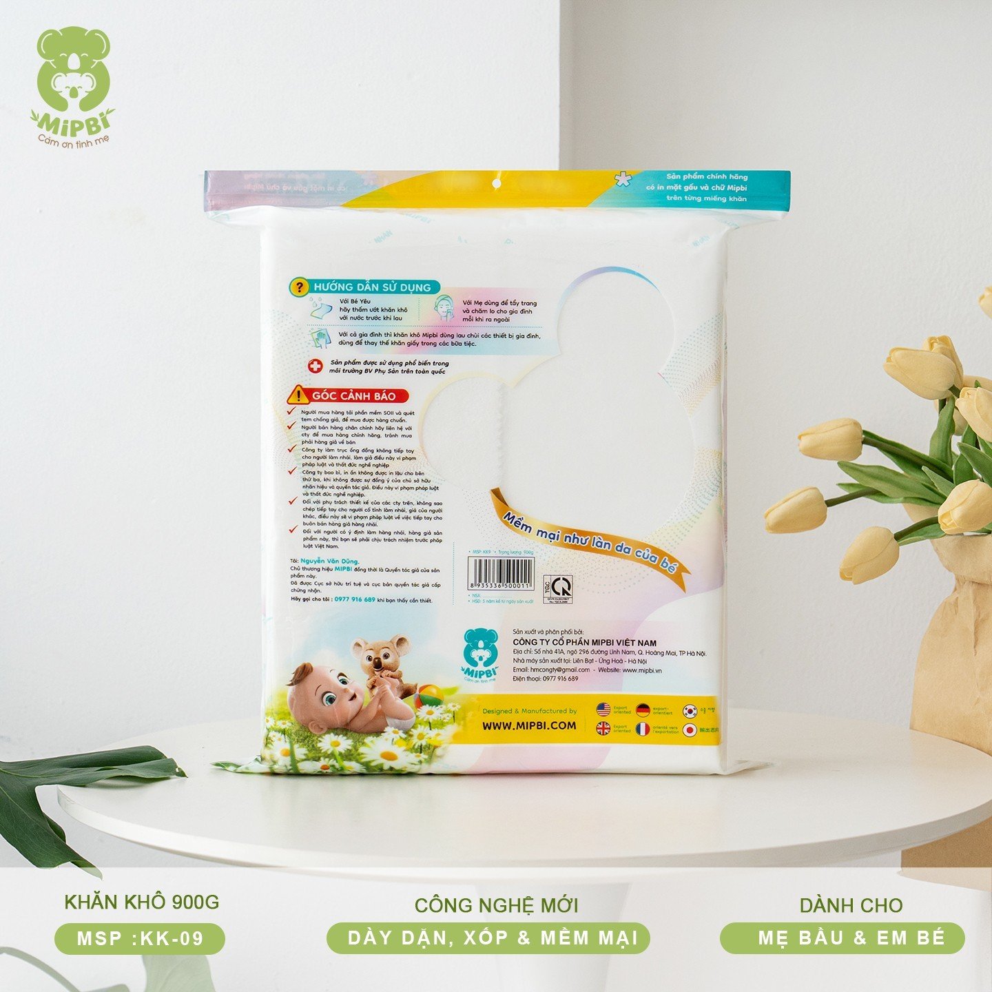 KHĂN KHÔ MIPBI 900G