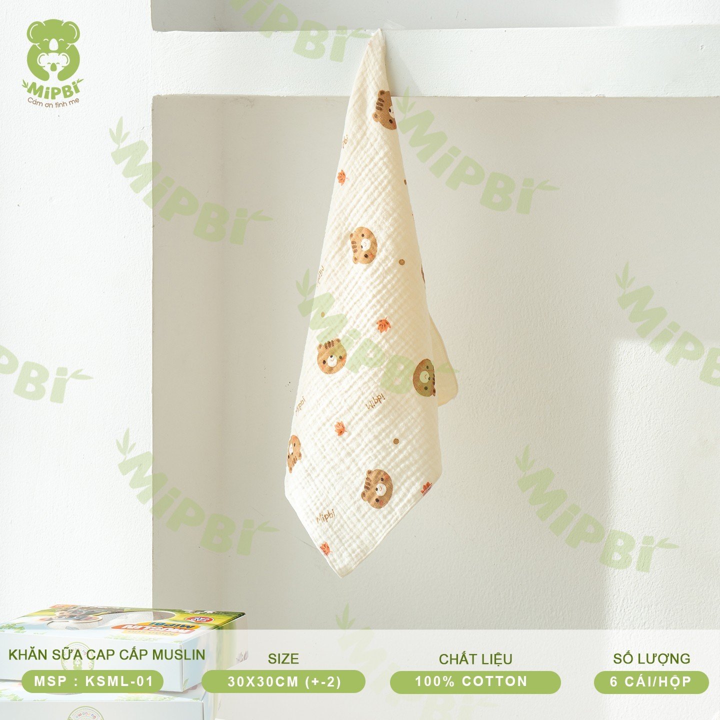 Khăn Sữa Cao Cấp MUSLIN