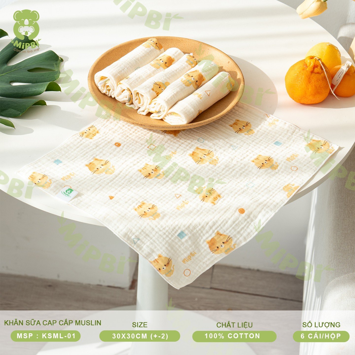 Khăn Sữa Cao Cấp MUSLIN