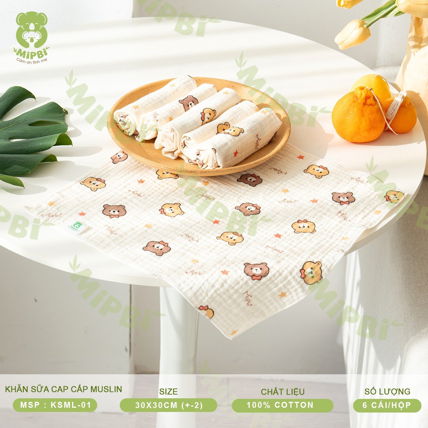 Khăn Sữa Cao Cấp MUSLIN